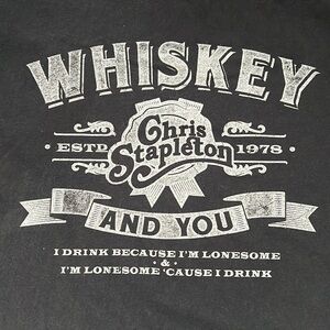 Chris Stapleton Whiskey and You Graphic TShirt Black Size 3XL
